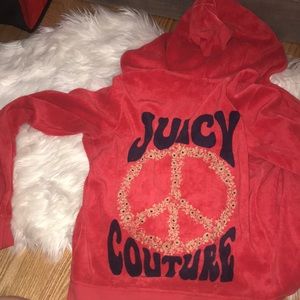 Peace sign juicy couture zip up jacket